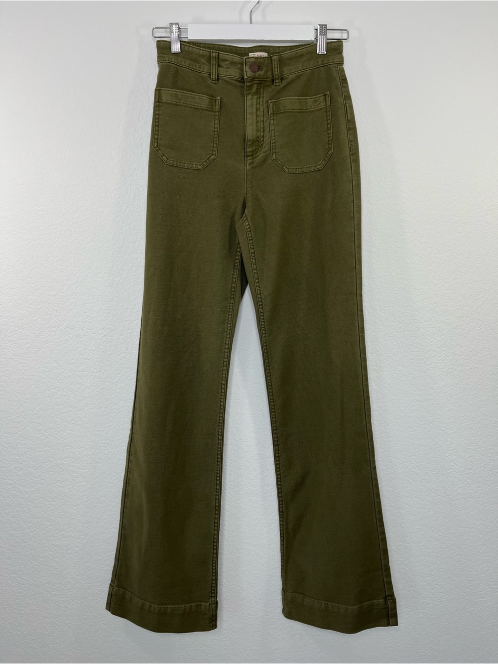 FAHERTY Stretch‎ Terry Patch Pocket Pants Forest Olive size 26 - Picture 2 of 8